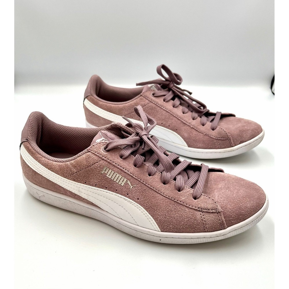 Puma Vikky Women's Lilac Elderberry Lavender Suede Lace Up Sneakers Size 10